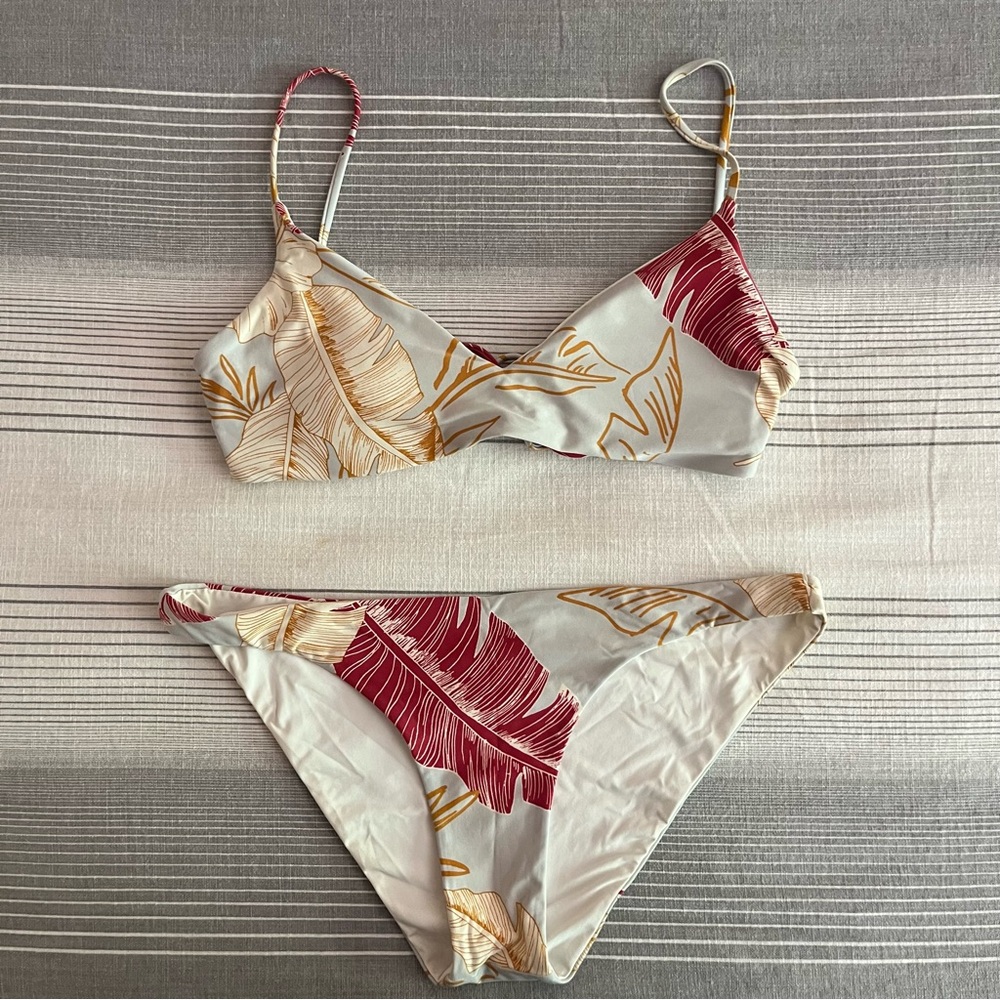 L*Space Multicolor Leaf Print Bikini